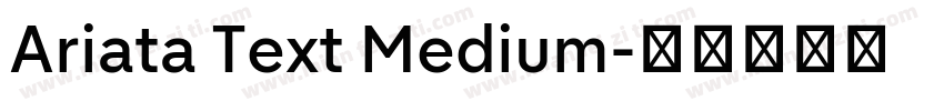 Ariata Text Medium字体转换